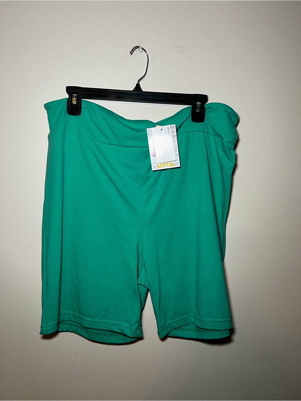 LuLaRoe Teal High-Waist Bike Shorts